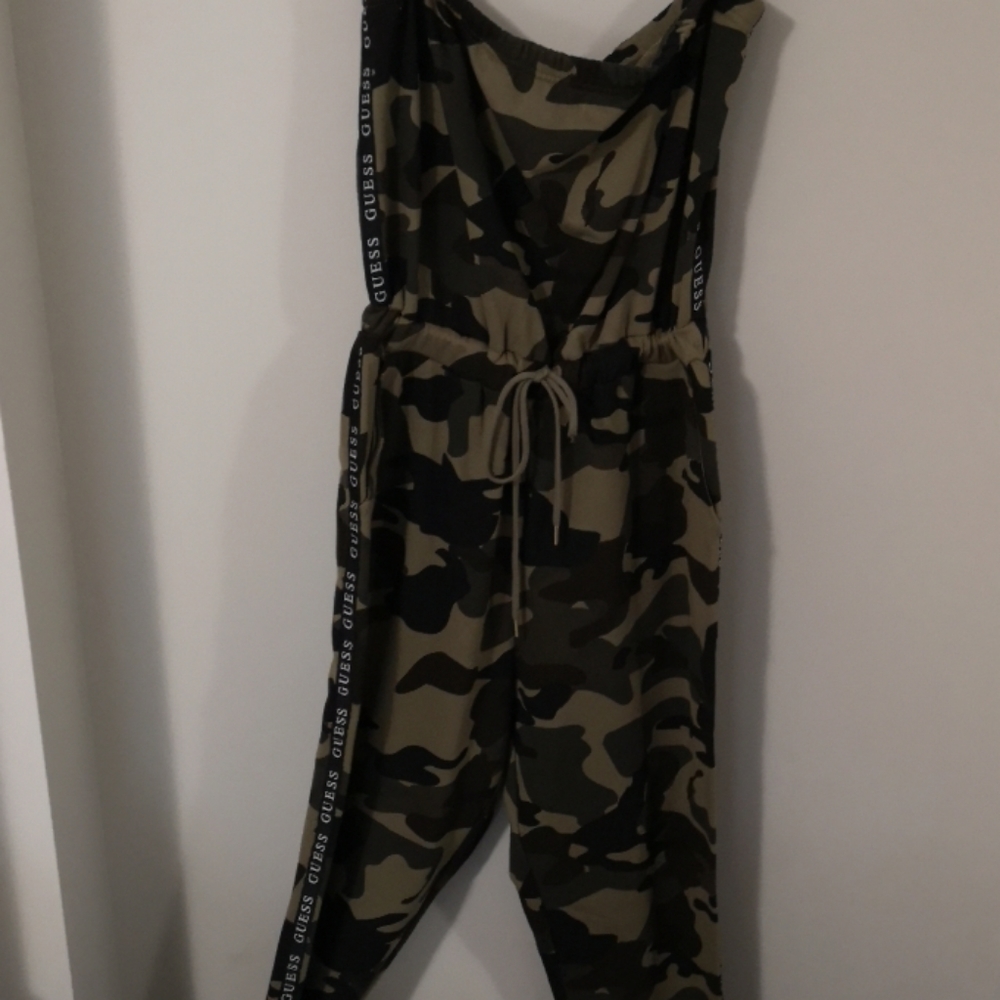 GUESS camo sweat jumpsuit